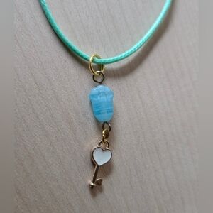 Heart shaped Key Charm Necklace